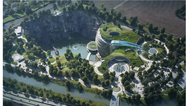 InterContinental Shanghai Wonderland, Built into Side of Quarry, to  Generate Its Own Power | Green Lodging News